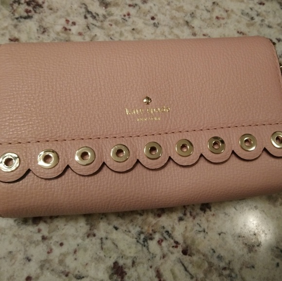 Kate Spade New York Textured Saffiano Leather Clutch - Pink  KATE SPADE Clutch